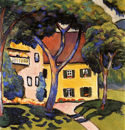 House in a Landscape August Macke